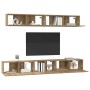 Conjunto de mueble de TV 5 pcs Roble artesanal en Muebles TV | Comprar online en Foru.es