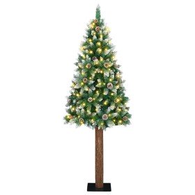 Árbol de Navidad Delgado con 300 LED con soporte Verde 210 cm en Decoración Festiva y Estacional | Comprar online en Foru.es