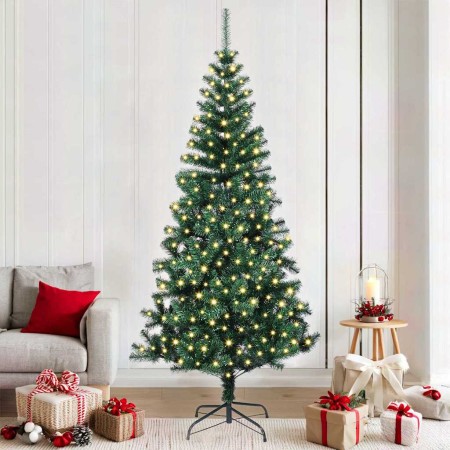 Árbol de Navidad Artificial Preiluminado Verde 210 cm en Decoración Festiva y Estacional | Comprar online en Foru.es