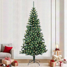 Árbol de Navidad Artificial Preiluminado Verde 240 cm en Decoración Festiva y Estacional | Comprar online en Foru.es