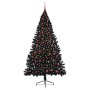 Árbol de Navidad Artificial Preiluminado Negro 210 cm PVC en Decoración Festiva y Estacional | Comprar online en Foru.es