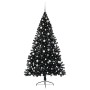Árbol de Navidad Artificial Preiluminado Negro 210 cm PVC en Decoración Festiva y Estacional | Comprar online en Foru.es