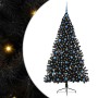 Árbol de Navidad Artificial Preiluminado Negro 210 cm PVC en Decoración Festiva y Estacional | Comprar online en Foru.es