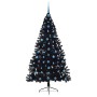 Árbol de Navidad Artificial Preiluminado Negro 210 cm PVC en Decoración Festiva y Estacional | Comprar online en Foru.es