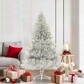 Árbol de Navidad Artificial Preiluminado Plateado 180 cm PET en Decoración Festiva y Estacional | Comprar online en Foru.es