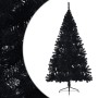 Medio árbol de Navidad artificial con soporte PVC negro 210 cm en Decoración Festiva y Estacional | Comprar online en Foru.es