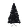 Medio árbol de Navidad artificial con soporte PVC negro 210 cm en Decoración Festiva y Estacional | Comprar online en Foru.es