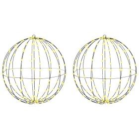 Bola con 384 LED 2 pcs cálido 60 cm Metal en Decoración Festiva y Estacional | Comprar online en Foru.es