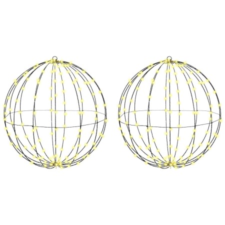 Bola con 384 LED 2 pcs cálido 60 cm Metal en Decoración Festiva y Estacional | Comprar online en Foru.es