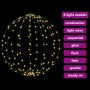 Bola con 384 LED 2 pcs cálido 60 cm Metal en Decoración Festiva y Estacional | Comprar online en Foru.es