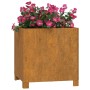 Jardineras con patas 2 uds acero corten oxidado 40x40x40 cm en Macetas y jardineras | Comprar online en Foru.es