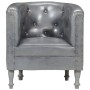 Sillón de cuero auténtico gris en Sillones | Comprar online en Foru.es