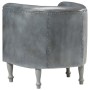 Sillón de cuero auténtico gris en Sillones | Comprar online en Foru.es