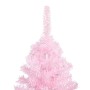 Árbol de Navidad preiluminado con luces y bolas rosa 210 cm en Decoración Festiva y Estacional | Comprar online en Foru.es