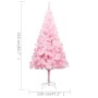 Árbol de Navidad preiluminado con luces y bolas rosa 210 cm en Decoración Festiva y Estacional | Comprar online en Foru.es