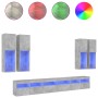 Muebles de TV de pared con luces LED 7 piezas gris hormigón en Muebles TV | Comprar online en Foru.es