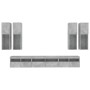 Muebles de TV de pared con luces LED 7 piezas gris hormigón en Muebles TV | Comprar online en Foru.es