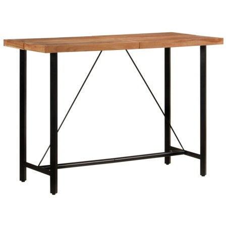 Mesa alta de hierro y madera maciza de acacia 150x70x107 cm en Mesas de comedor | Comprar online en Foru.es