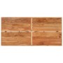 Mesa alta de hierro y madera maciza de acacia 150x70x107 cm en Mesas de comedor | Comprar online en Foru.es