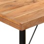 Mesa alta de hierro y madera maciza de acacia 150x70x107 cm en Mesas de comedor | Comprar online en Foru.es