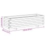 Arriate rectangular madera 120x40x30 cm en Macetas y jardineras | Comprar online en Foru.es