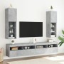 Mueble para TV con luces LED gris hormigón 30,5x30x102 cm en Muebles TV | Comprar online en Foru.es