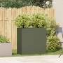 Jardinera de acero laminado en frío verde oliva 80x40x80 cm en Macetas y jardineras | Comprar online en Foru.es