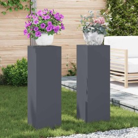 Soporte de plantas 2 pcs Antracita 24 x 24 x 75 cm Acero en Soportes para macetas | Comprar online en Foru.es