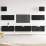 Set de muebles para TV 7 piezas madera contrachapada negro en Muebles TV | Comprar online en Foru.es