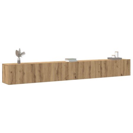 Mueble para TV de pared madera contrachapada artesanal 3 piezas en Muebles TV | Comprar online en Foru.es