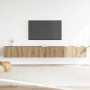 Mueble para TV de pared madera contrachapada artesanal 3 piezas en Muebles TV | Comprar online en Foru.es