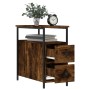 Mesita de noche madera de ingeniería roble ahumado 30x60x60 cm de vidaXL, Mesitas de noche - Ref: Foro24-826067, Precio: 56,7...