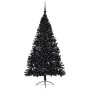 Árbol de Navidad Artificial Preiluminado Negro 210 cm PVC en Decoración Festiva y Estacional | Comprar online en Foru.es