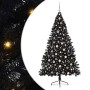 Árbol de Navidad Artificial Preiluminado Negro 210 cm PVC en Decoración Festiva y Estacional | Comprar online en Foru.es