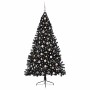 Árbol de Navidad Artificial Preiluminado Negro 210 cm PVC en Decoración Festiva y Estacional | Comprar online en Foru.es