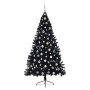 Árbol de Navidad Artificial Preiluminado Negro 210 cm PVC en Decoración Festiva y Estacional | Comprar online en Foru.es