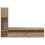 Unidad de Pared para TV 4 pcs Roble artesanal Madera de ingeniería en Muebles TV | Comprar online en Foru.es