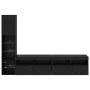 Unidad de Pared para TV 4 pcs Roble Negro Madera de ingeniería en Muebles TV | Comprar online en Foru.es