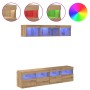 Unidades de TV de Pared con LED 5 pcs Roble artesanal 80 x 30 x 40 cm en Muebles TV | Comprar online en Foru.es