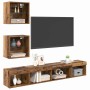 Unidades de TV de Pared con LED 5 pcs Madera vieja 100 x 30 x 30 cm en Muebles TV | Comprar online en Foru.es