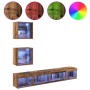 Unidades de TV de Pared con LED 5 pcs Madera vieja 100 x 30 x 30 cm en Muebles TV | Comprar online en Foru.es