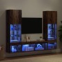 Unidades de TV de Pared con LED 5 pcs Madera vieja 40,5 x 30 x 102 cm en Muebles TV | Comprar online en Foru.es