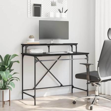 Escritorio Roble Negro 100 x 50 x 90 cm Madera contrachapada en Oficina | Comprar online en Foru.es