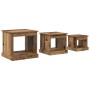 Mesa de Café 3 pcs Madera Vieja Madera contrachapada en Mesas de centro | Comprar online en Foru.es