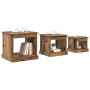 Mesa de Café 3 pcs Madera Vieja Madera contrachapada en Mesas de centro | Comprar online en Foru.es
