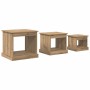 Mesa de Café 3 pcs Roble artesanal Madera contrachapada en Mesas de centro | Comprar online en Foru.es