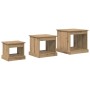 Mesa de Café 3 pcs Roble artesanal Madera contrachapada en Mesas de centro | Comprar online en Foru.es