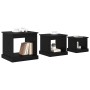 Mesa de Café 3 pcs Roble Negro Madera contrachapada en Mesas de centro | Comprar online en Foru.es