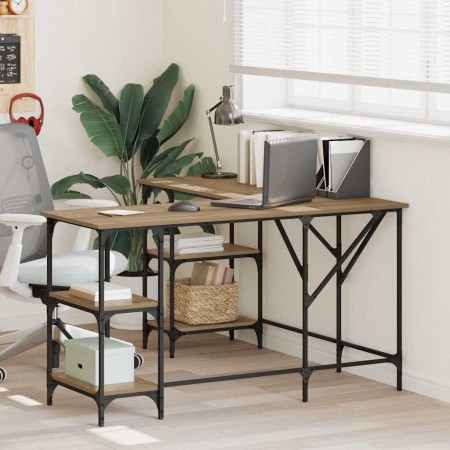 Escritorio Roble artesanal 139 x 139 x 75 cm en Oficina | Comprar online en Foru.es