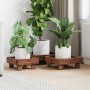 Soporte de plantas 3 pcs Marrón Madera de Caoba en Soportes para macetas | Comprar online en Foru.es